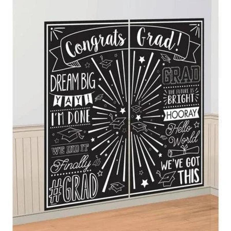 Graduation Scene Setter Wall Decorating Kit 2ct - Amscan