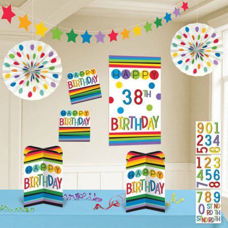 Happy Birthday Add-Any-Age Room Decorating Kit - Amscan