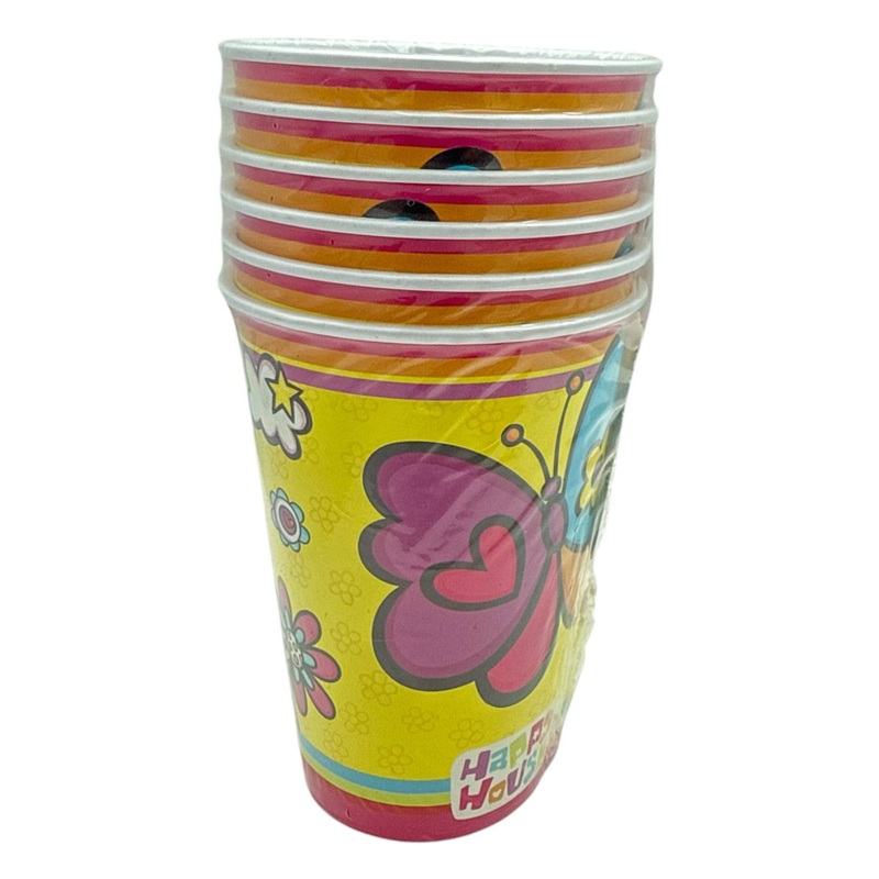 Happy House Butterfly & Flower's Paper Cups 6Ct