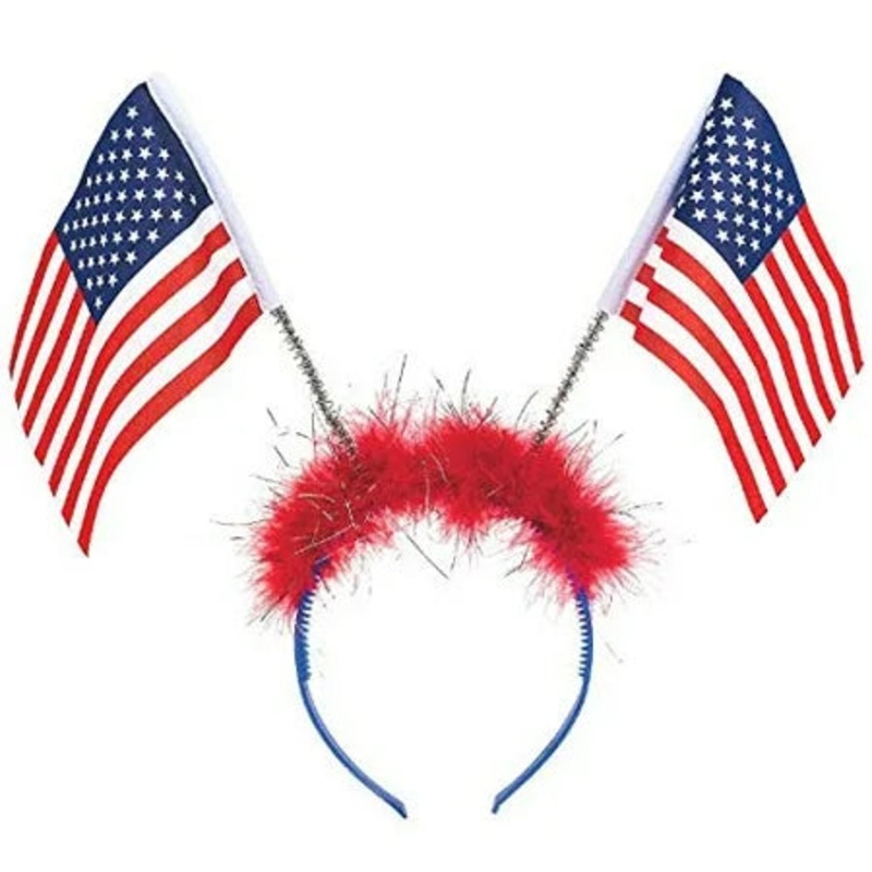Patriotic Heart Head Bopper Flag (1 Count) - Amscan