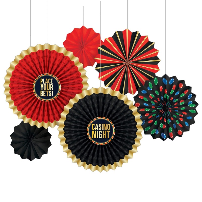 Roll The Dice Printed Paper Fan Decoration - Amscan