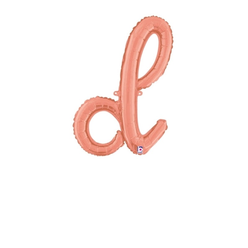 Script Letter D - Rose Gold