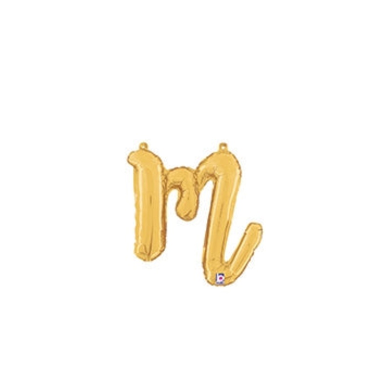 Script Letter M - Gold