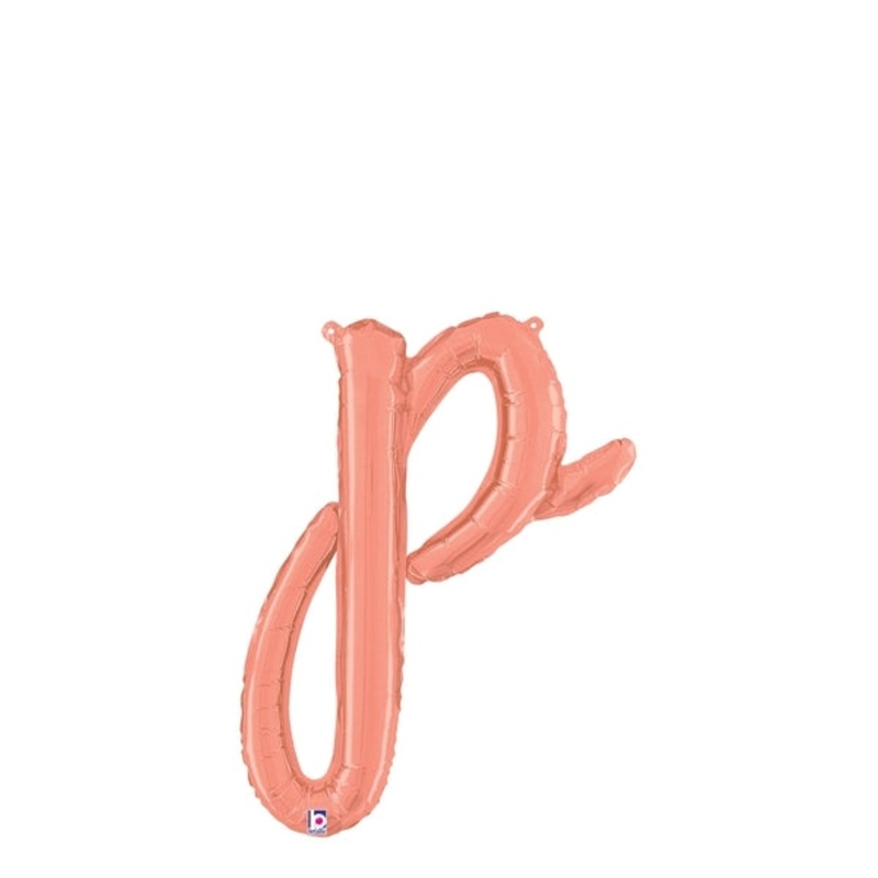 Script Letter P - Rose Gold