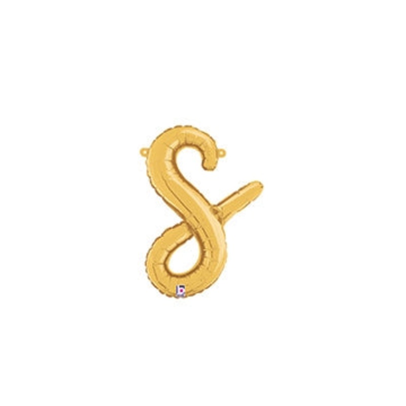 Script Letter S - Gold