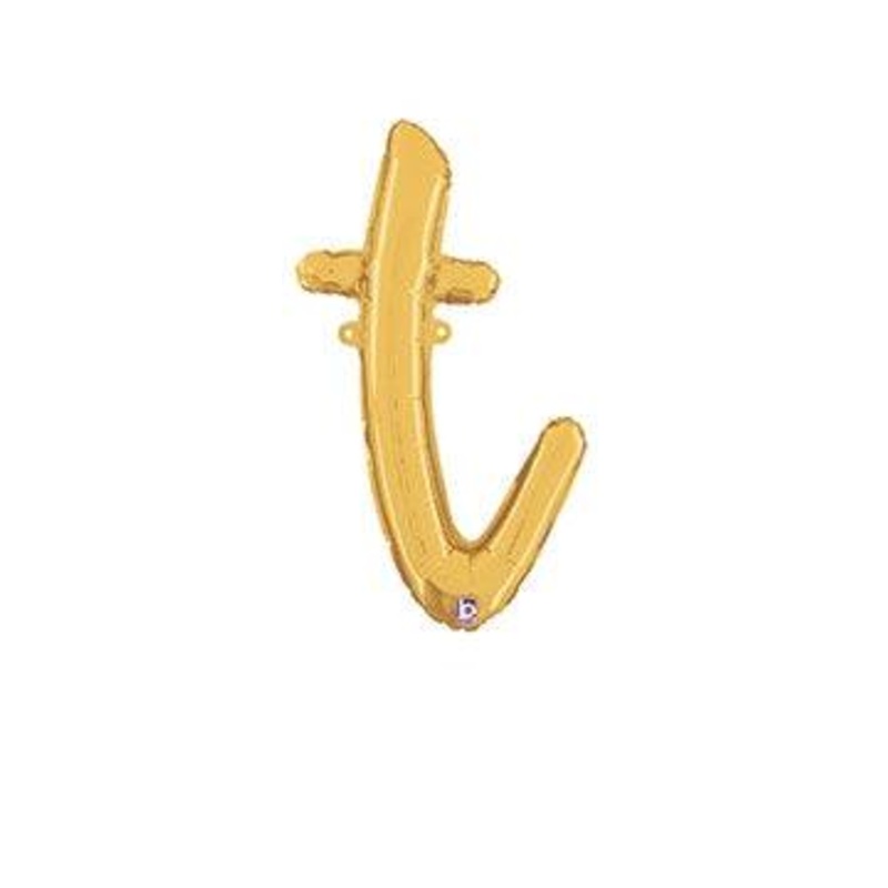Script Letter T - Gold