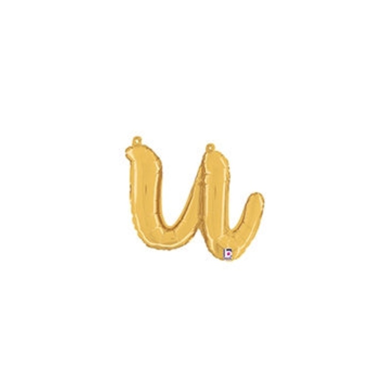 Script Letter U - Gold