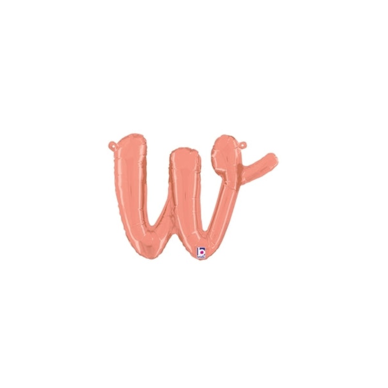 Script Letter W - Rose Gold