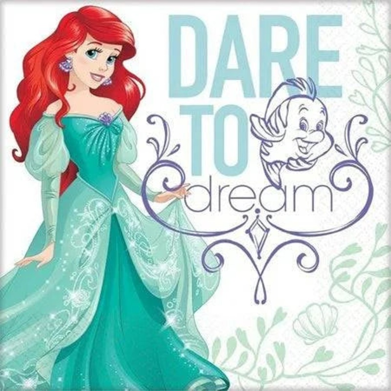 The Little Mermaid Dream Big Luncheon Napkins 16ct - Amscan