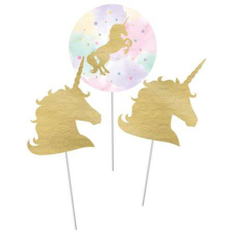 Unicorn Sparkle Centerpiece Sticks 3ct