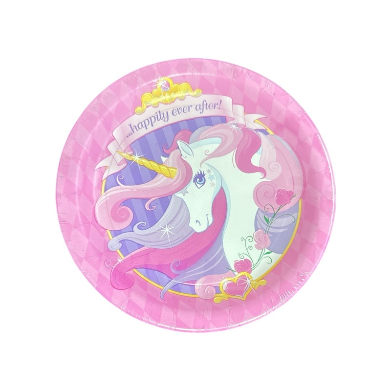 Unicorn Storybook Princess 7" Paper Plate 8ct - Amscan