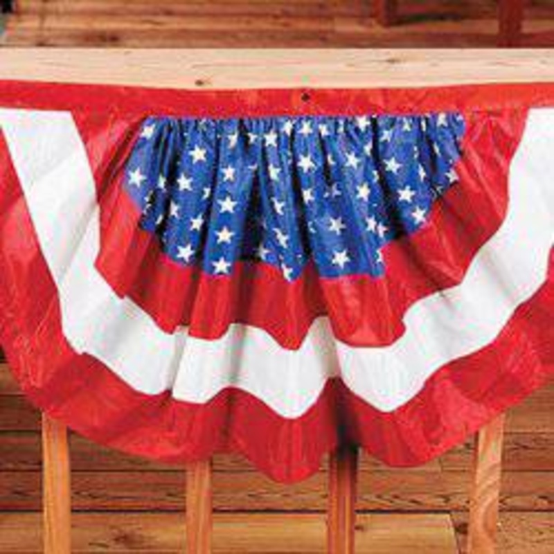 39" x 22" Nylon Patriotic Pennants (Red Trim) (1 Count) - Amscan