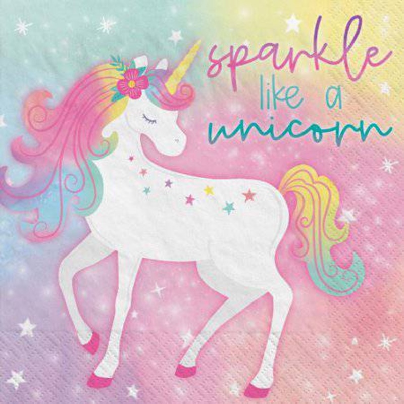6.5" Lunch Napkins - Enchanted Unicorn (16ct)