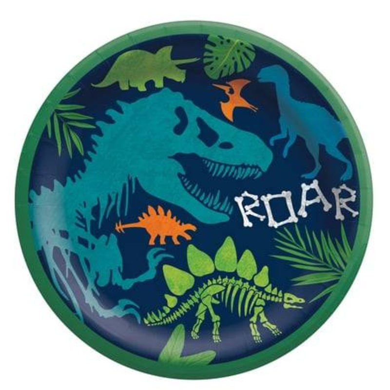7" Paper Plates - Dino-Mite (8ct)