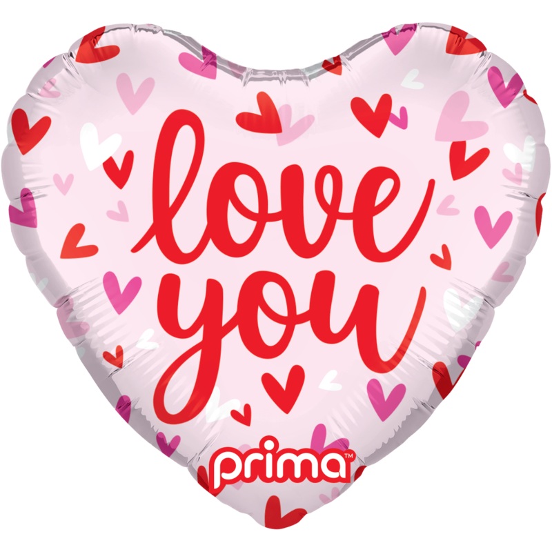 9" Heart Love You Confetti Hearts (6ct)
