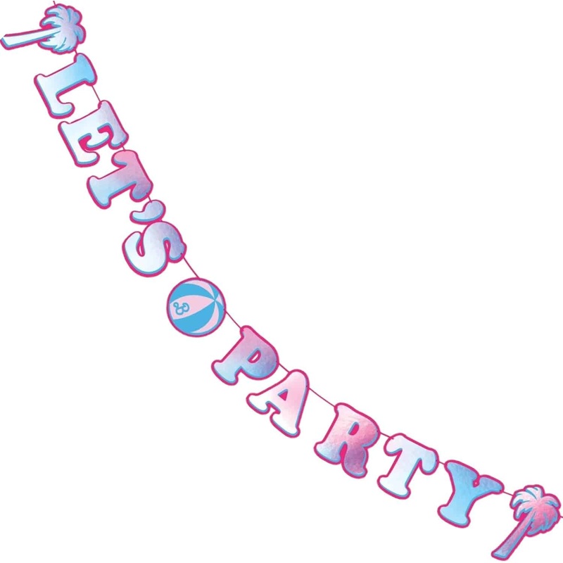 Amscan Malibu Barbie Letter Banner 1ct -  Amscan