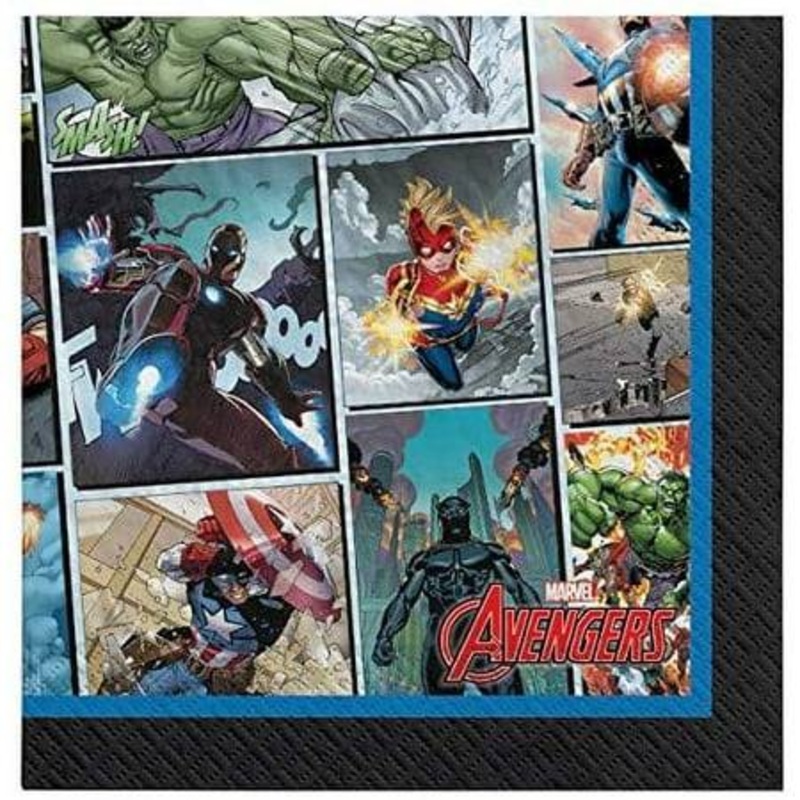 Avengers Marvel Powers Unite Beverage Napkins 16ct - Amscan