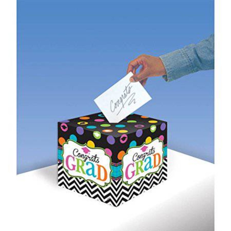 Congrats Grad 12 12in Card Holder Box 1ct -Amscan