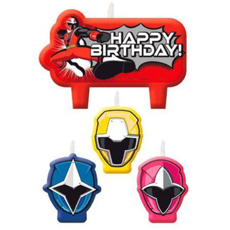 Power Rangers 'Ninja Steel' Mini Candle Set 4ct - Amscan