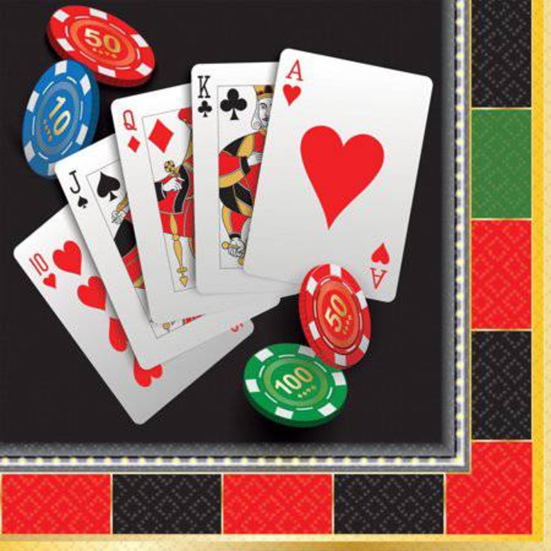Roll The Dice Beverage Napkins 16Ct - Amscan