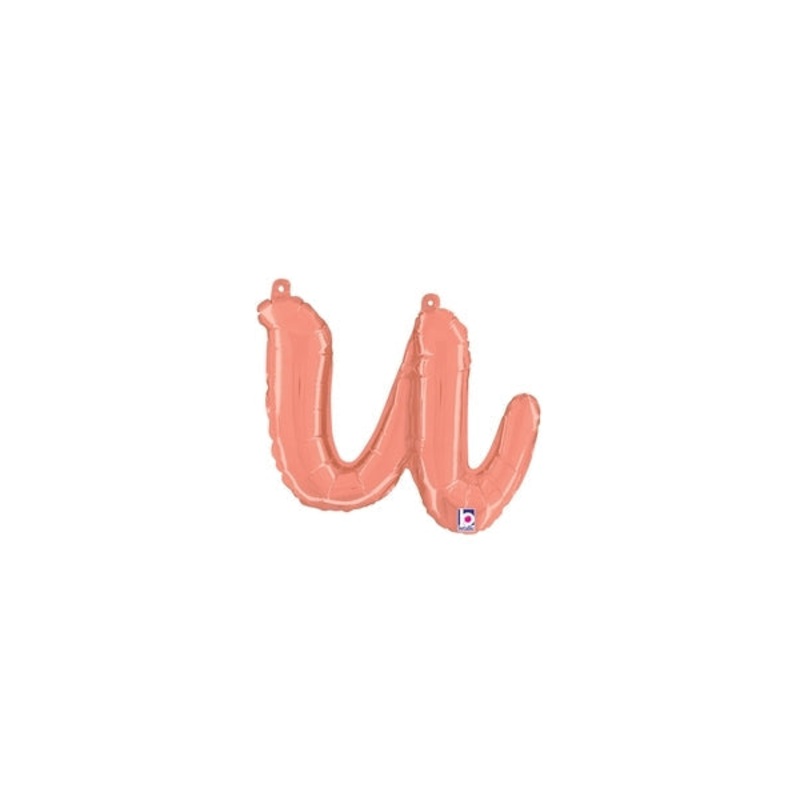 Script Letter U - Rose Gold