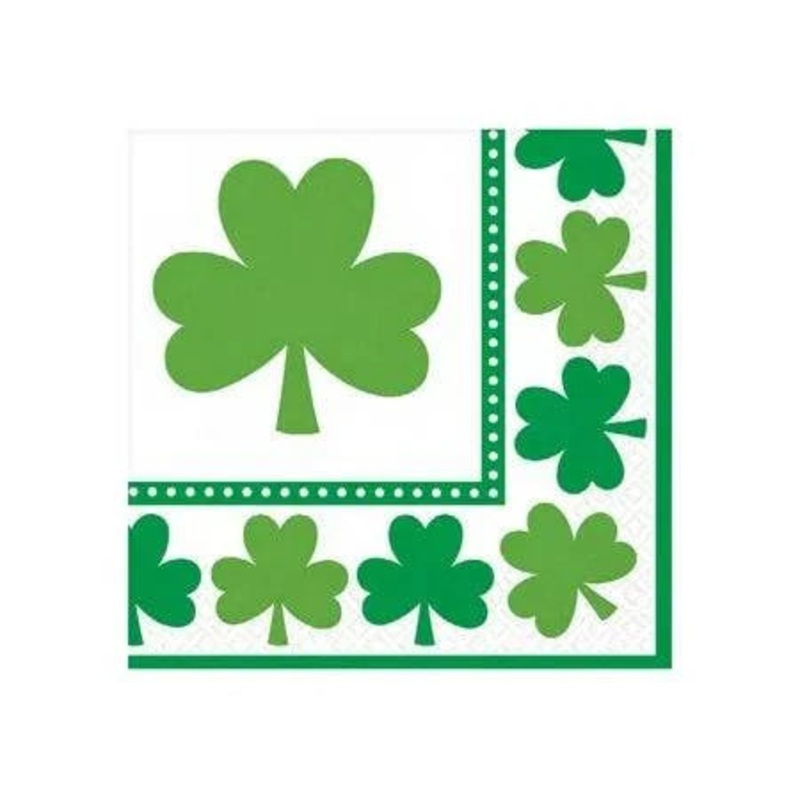 St. Patrick's Day Shamrocks Luncheon Napkins 16ct - Amscan