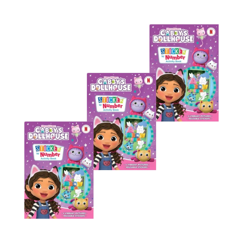 Wholesale Gabby's Dollhouse Sticker by Numbers - (Case of 24)
