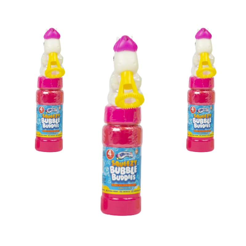 Wholesale Bubbletastic Squeezy Bubble Buddies Unicorn - (Case of 12)