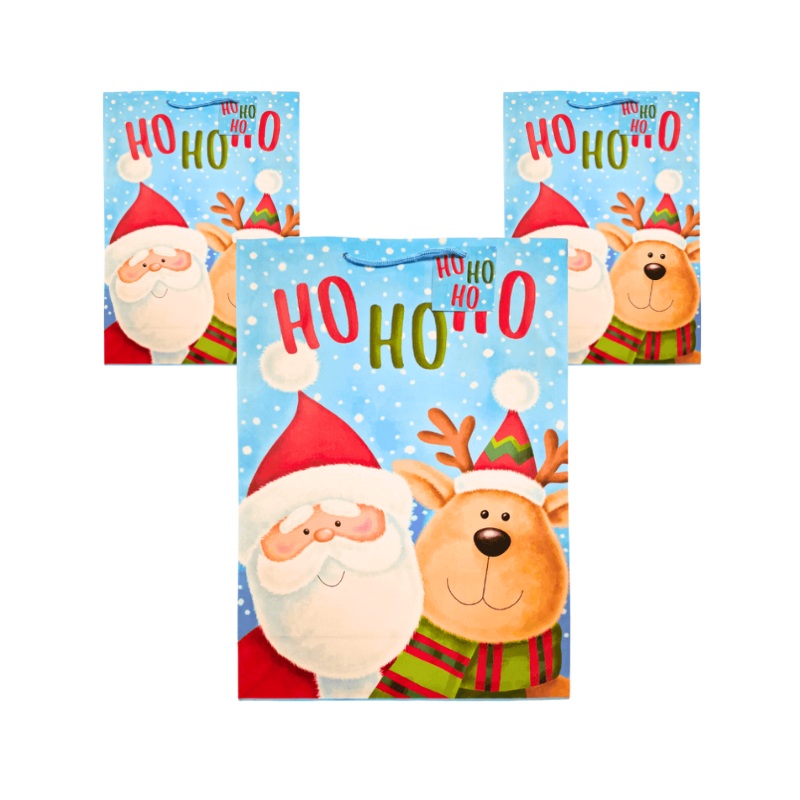 Wholesale Extra Large Christmas Themed Gift Bag - (Case of 12)