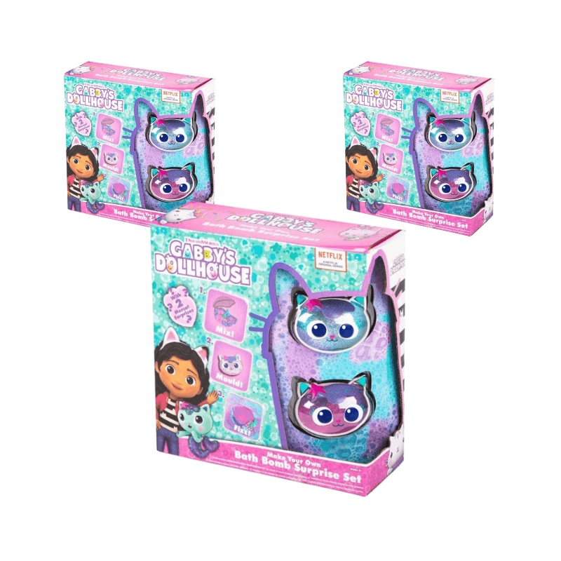 Wholesale Gabby's Dollhouse Make Your Own Bath Bomb Surprise Set - (Case of 12)