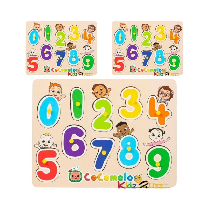 Wholesale Large Cocomelon Numbers Wooden Peg Board - (Case of 12)