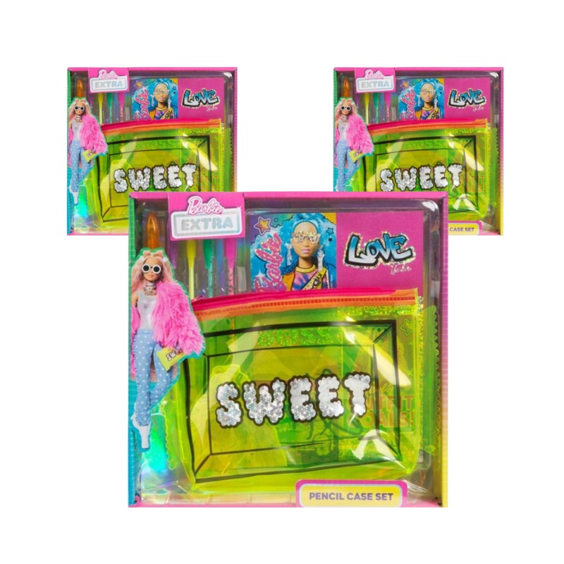 Wholesale Barbie Extra Pencil Case Set - (Case of 12)