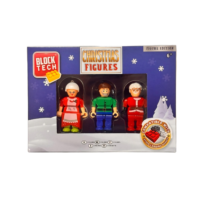 Wholesale Mini Block Tech Christmas Figures - (Case of 12)