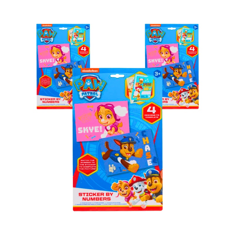 Wholesale Paw Patrol Sticker by Numbers Pack - (Case of 12)