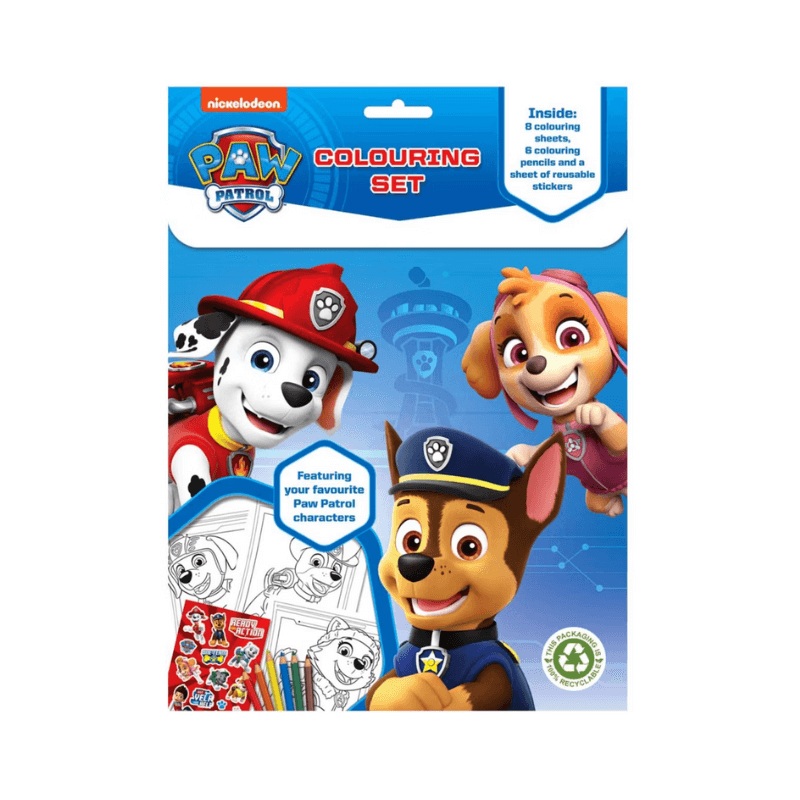 Paw Patrol Colouring Set