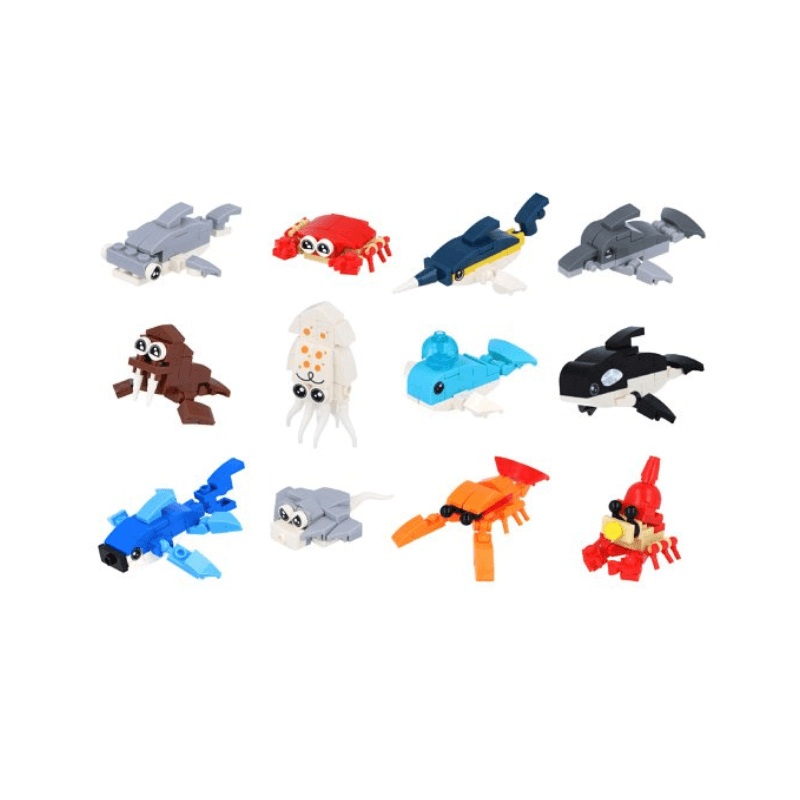 Wholesale Build Your Own Sea animal Blocks - (CDU of 12)