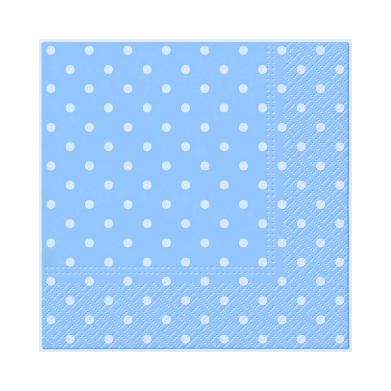 Blue Polka Dot Party Napkins 30 Pack