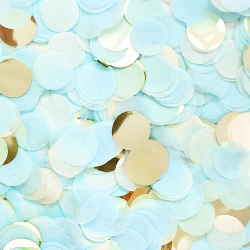 Confetti - Light Blue & Gold
