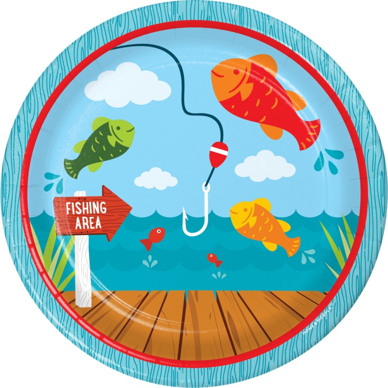 Fisherman Theme Party Dessert Plate (16ct)