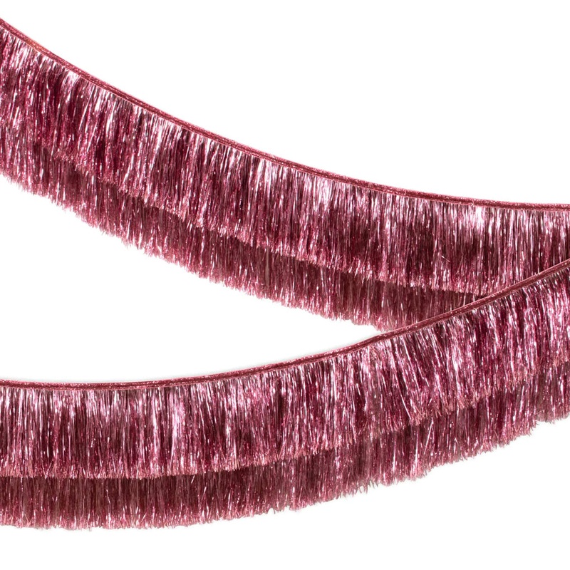 Pink Tinsel Fringe Garland