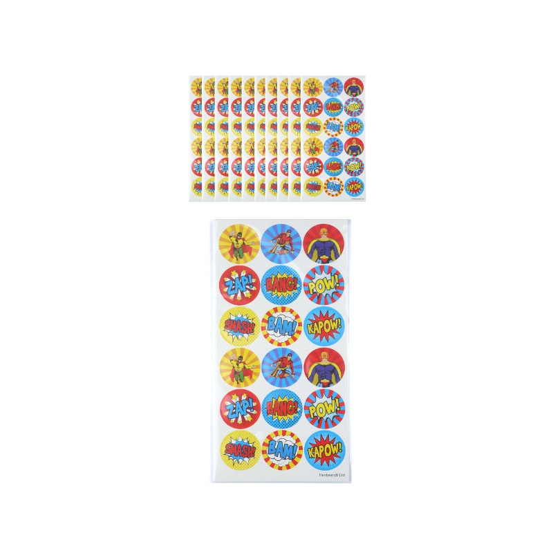Superhero Stickers 10 Sheets