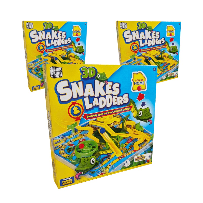 Wholesale 3D Snakes & Ladders Board Game - (Case of 12)