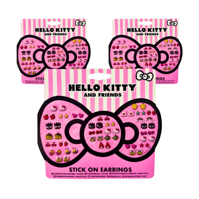 Wholesale Hello Kitty Stick On Earrings - (Case of 24)