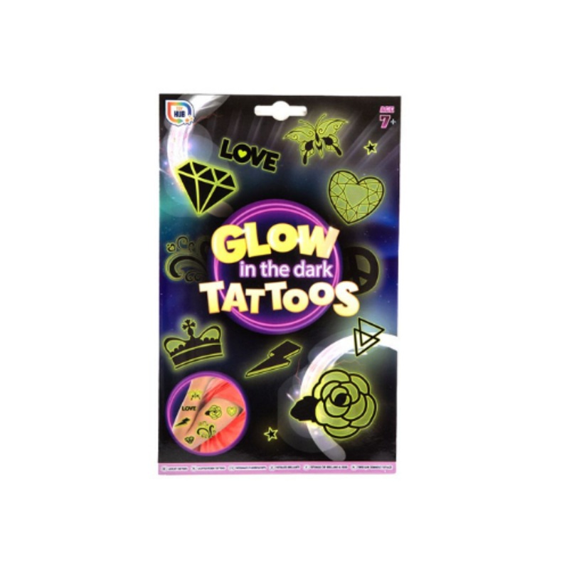 Wholesale Toy Hub Glow In The Dark Tattoos - (Case of 24)