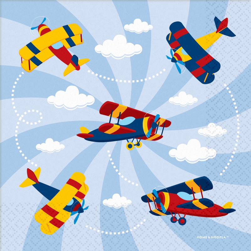 Airplane Party Beverage Napkin