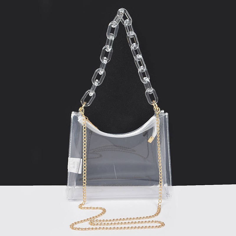 Clear Chain Shoulder Bag