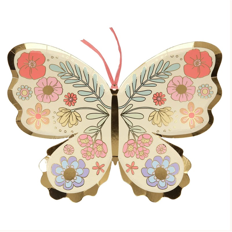 Floral Butterfly Plates