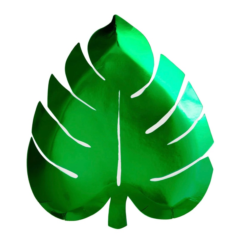 Green Palm Leaf Plates