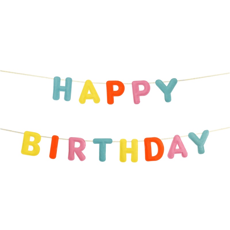 Happy Birthday Felt Banner