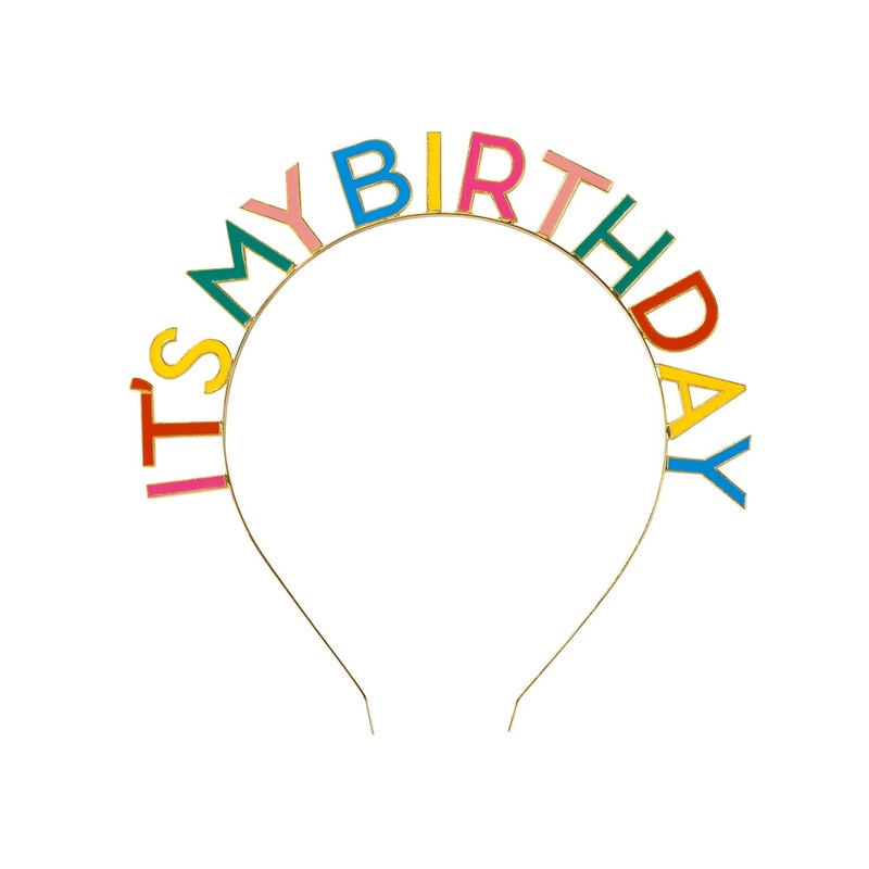 It's My Birthday Headband - Rainbow Brights